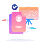 icon data analytic accept